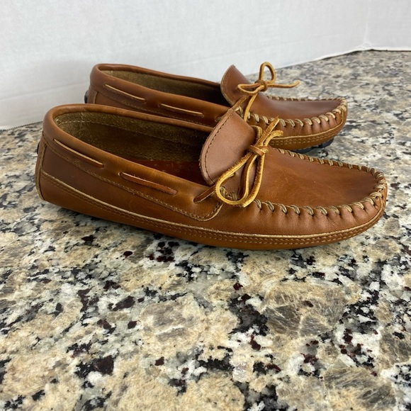Minnetonka Men's Essential Driver  Moccasin Chestnut 7 - Picture 5 of 10